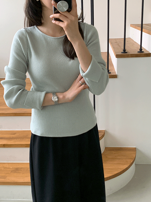 라피 보트넥 knit [4color]